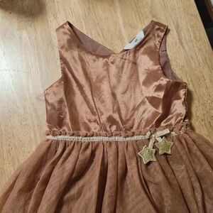 Elegant Kids Formal Dress with Gold Star Accents